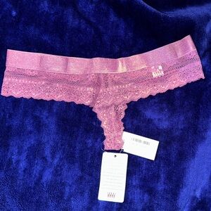 Wicked Weasel 627 glamour lace knicker, rose size large